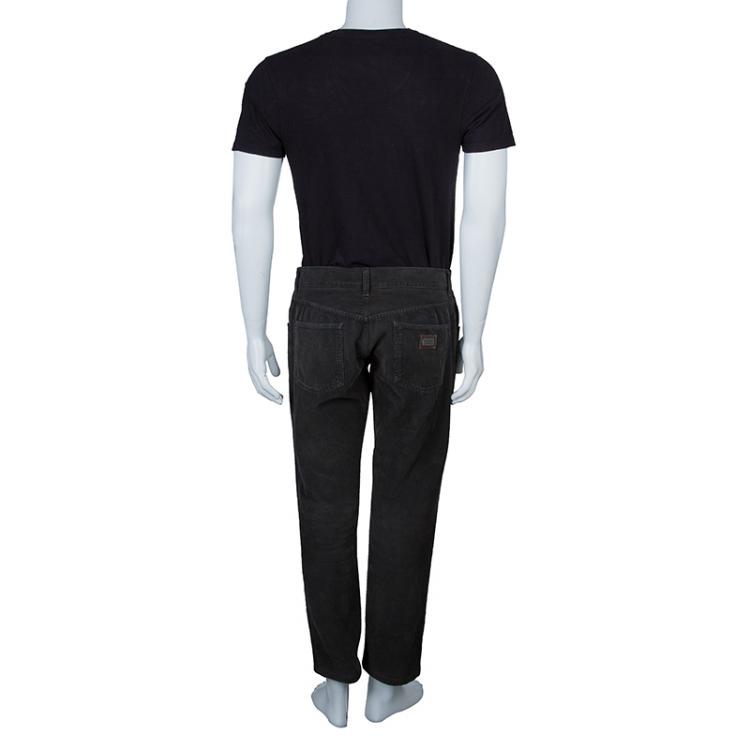 Pre Owned Dolce and Gabbana Brown Corduroy Trousers L
