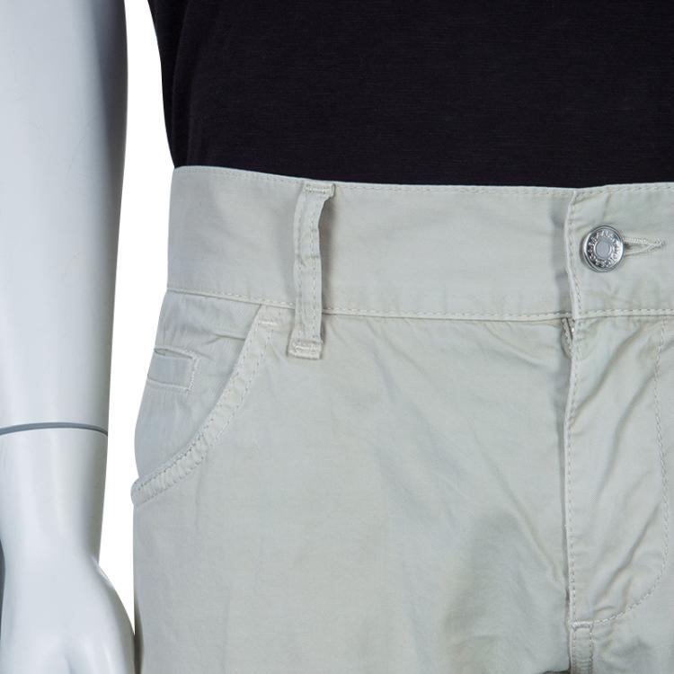 Pre Owned Dolce and Gabbana Khaki Cotton Trousers L