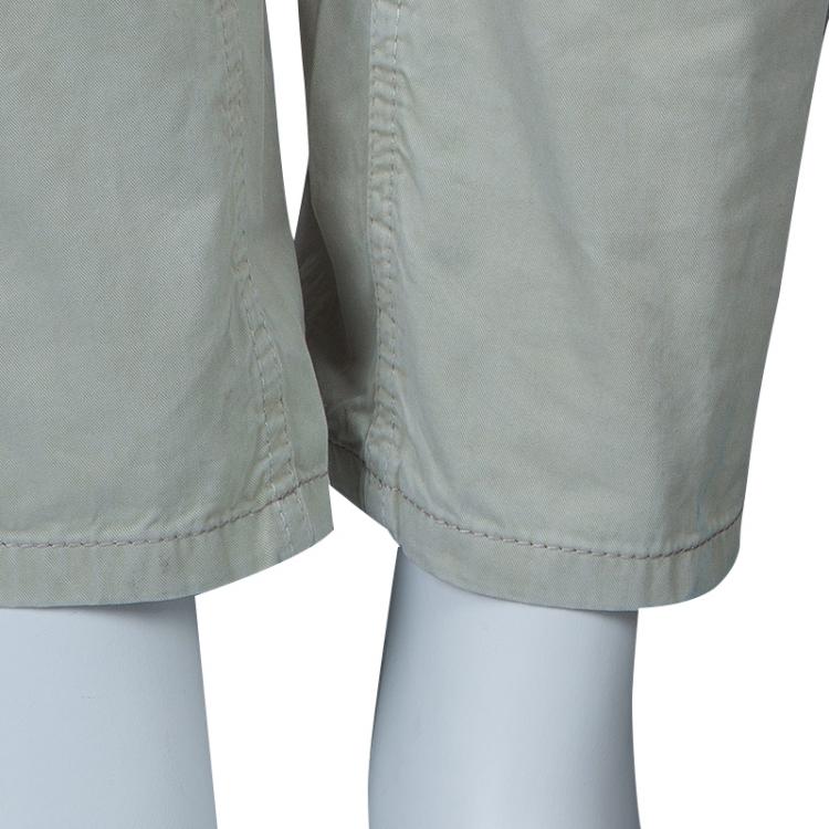 Pre Owned Dolce and Gabbana Khaki Cotton Trousers L