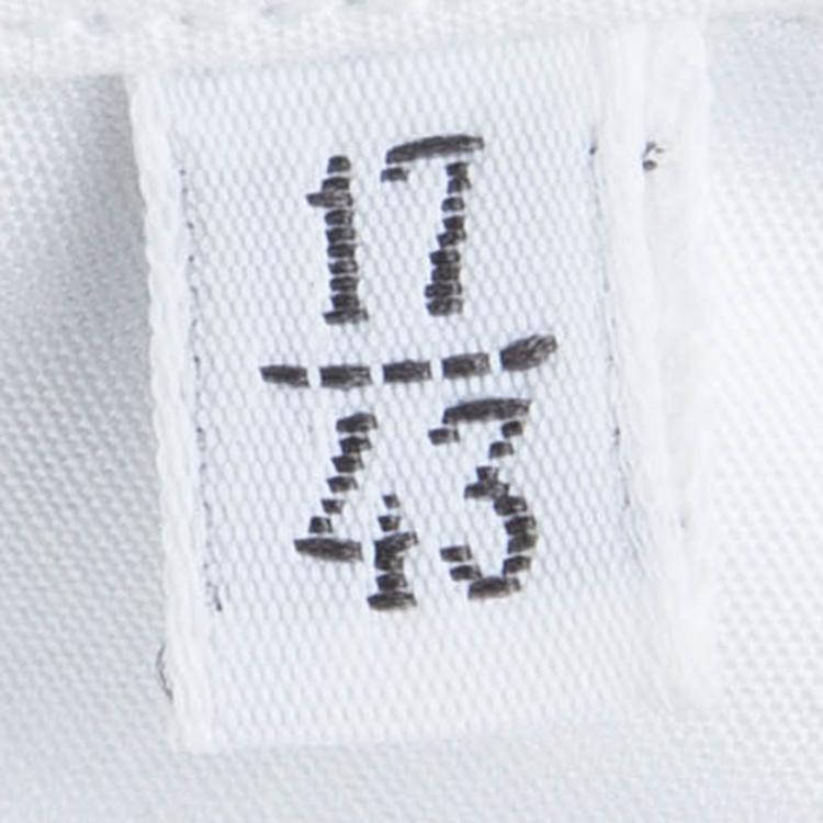 Pre Owned Dolce And Gabbana White Cotton Tuxedo Shirt L