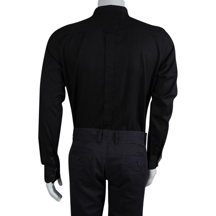 Pre Owned Dolce And Gabbana Black Slim Fit Cotton Shirt XXXL