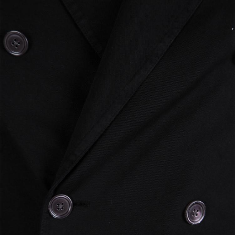 Pre Owned Dolce and Gabbana Black Cotton Double Breasted Blazer L