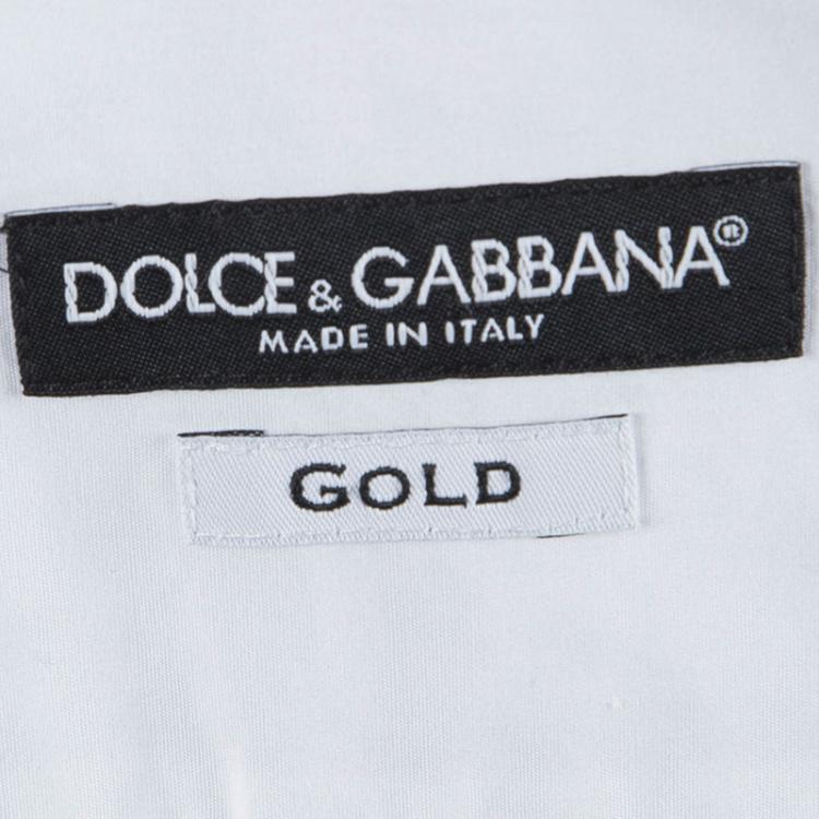 Pre Owned Dolce & Gabbana White Pocket Detail Button Front Shirt XL