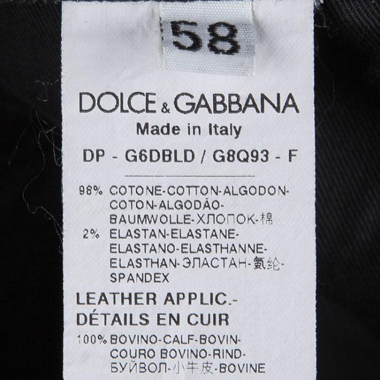 Pre Owned Dolce and Gabbana Black Denim Stretch Jeans 4XL