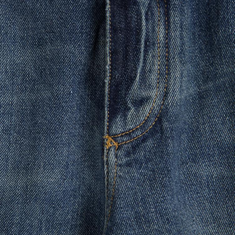 Pre Owned Dolce And Gabbana Indigo Denim Distressed Embroidery Detail Jeans 4XL