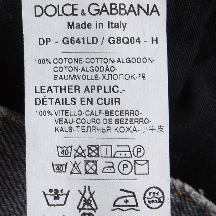 Pre Owned Dolce And Gabbana Grey Faded Effect Straight Fit Jeans S 