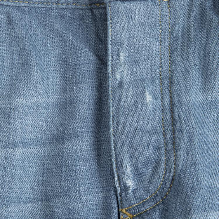 Pre Owned Dolce And Gabbana Light Blue Straight Fit Jeans S