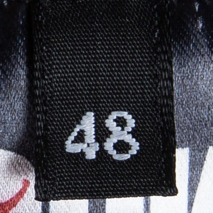 Pre Owned Dolce and Gabbana Grey Knit  Rocky Print Hoodie M