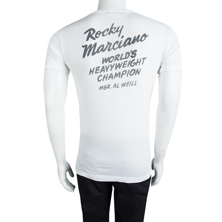 Pre Owned Dolce And Gabbana White Rocky Marciano T-Shirt M