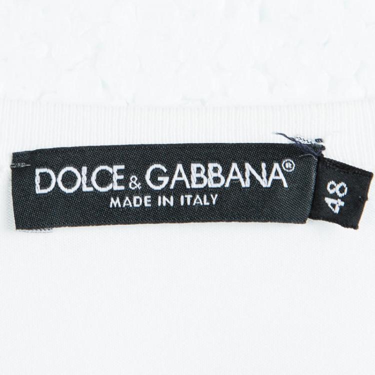 Pre Owned Dolce And Gabbana White Rocky Marciano T-Shirt M