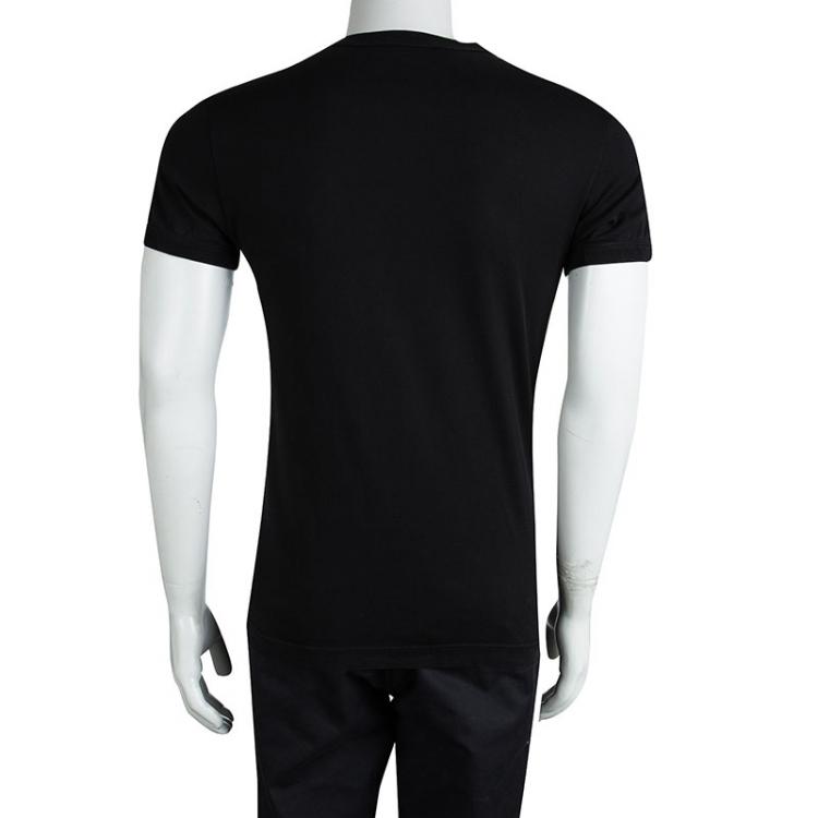 Pre Owned Dolce And Gabbana Black Rocky Balboa T-Shirt M