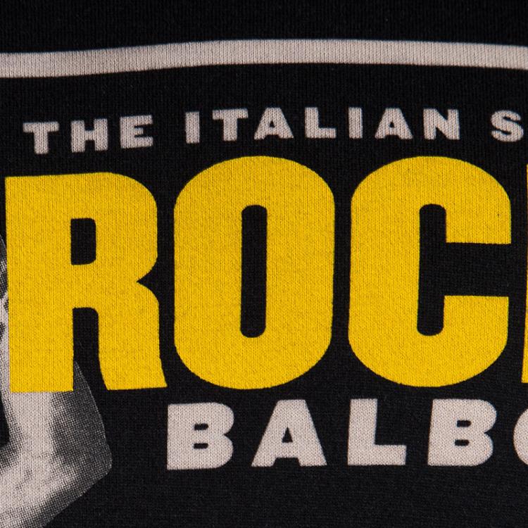 Pre Owned Dolce And Gabbana Black Rocky Balboa T-Shirt M