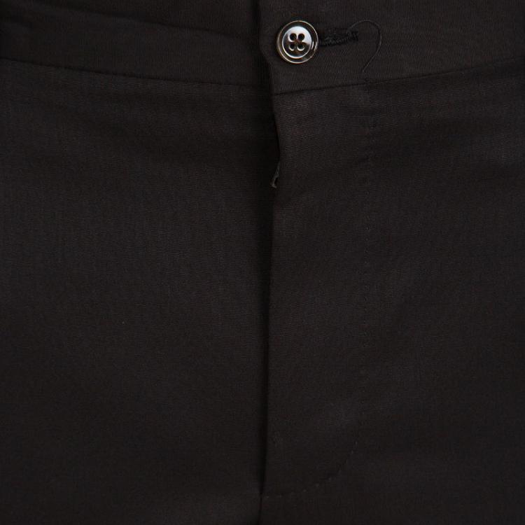 Pre Owned Dolce and Gabbana Dark Brown Wool Pant Suit M