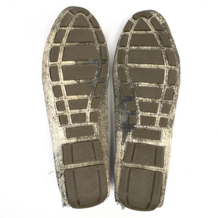 Pre Owned Dolce and Gabbana Two Tone Canvas Horsebit Loafers Size 42.5