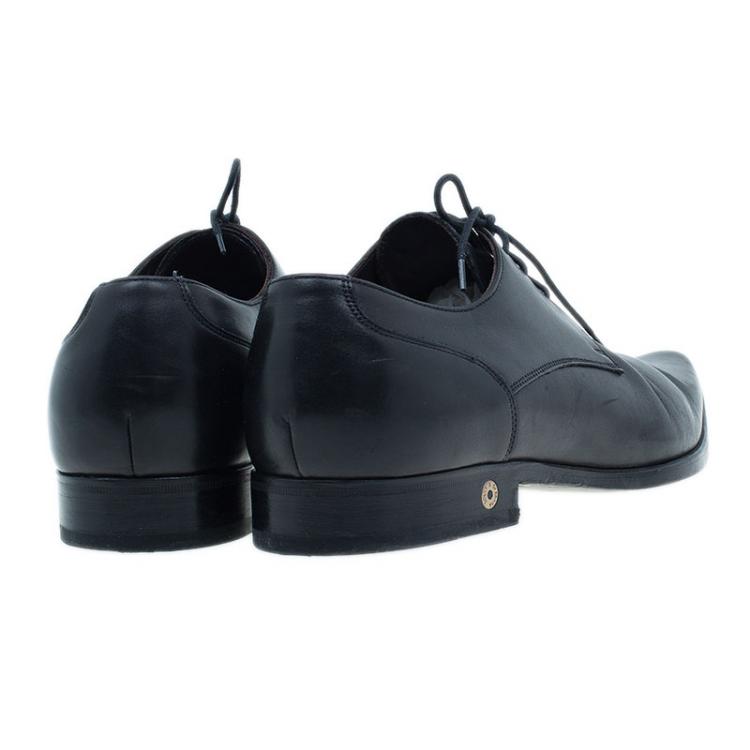 Pre Owned Dolce and Gabbana Black Oxfords Size 41.5