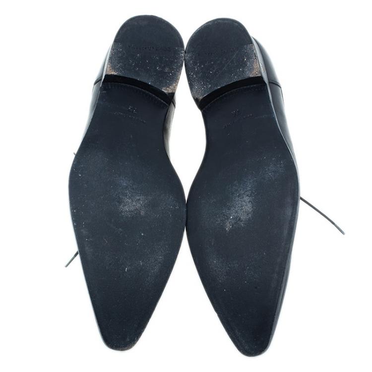 Pre Owned Dolce and Gabbana Black Oxfords Size 41.5