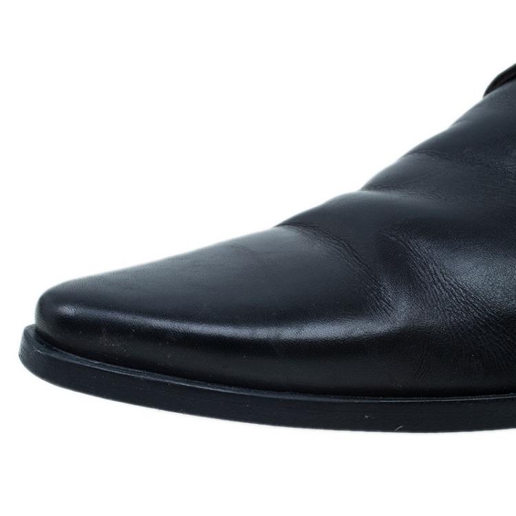 Pre Owned Dolce and Gabbana Black Oxfords Size 41.5