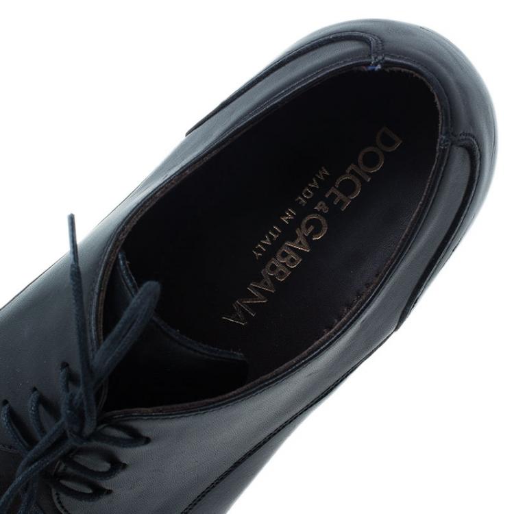 Pre Owned Dolce and Gabbana Black Oxfords Size 41.5