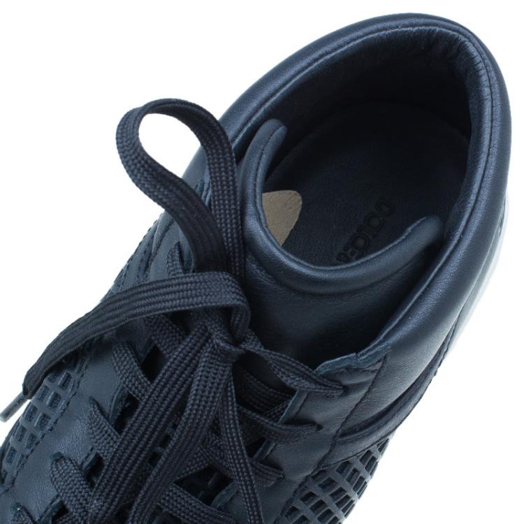 Pre Owned Dolce and Gabbana Black Leather High Top Sneakers Size 41