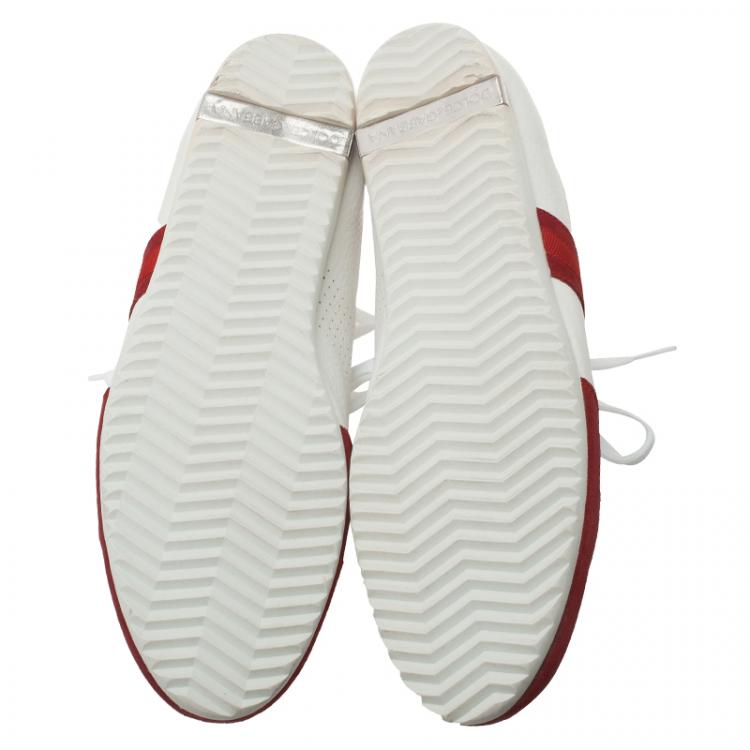 مملوكة مسبقًا Dolce and Gabbana Two Tone Leather and Suede  Sneakers Size 45