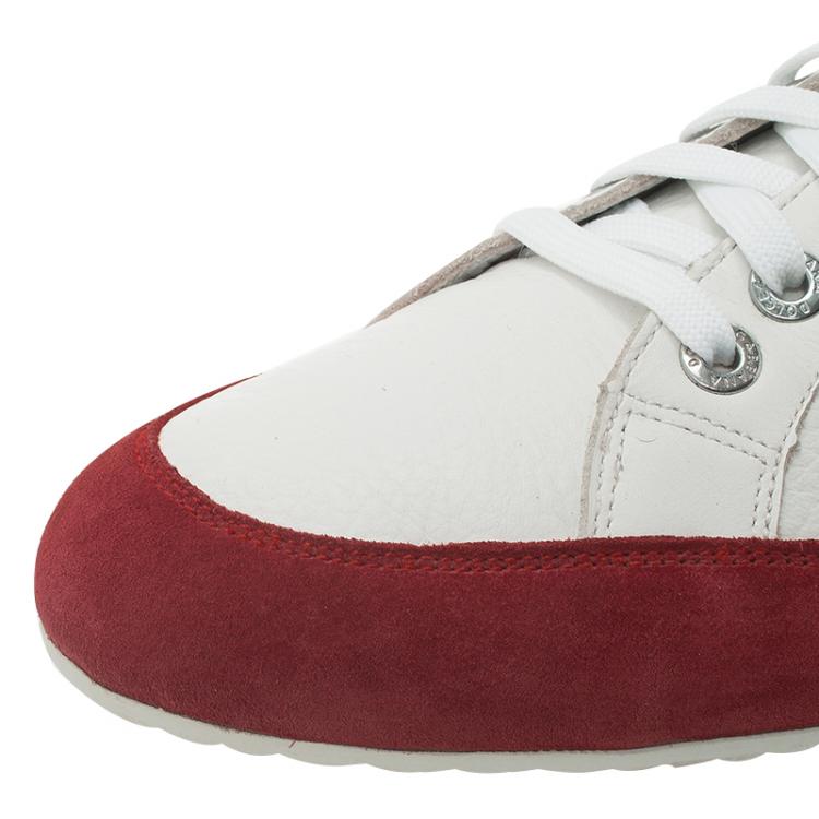 مملوكة مسبقًا Dolce and Gabbana Two Tone Leather and Suede  Sneakers Size 45