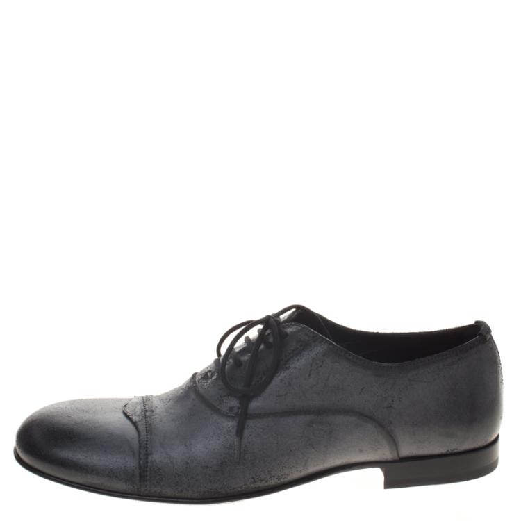 مملوكة مسبقًا Dolce & Gabbana Two Tone Leather Oxfords Size 40.5