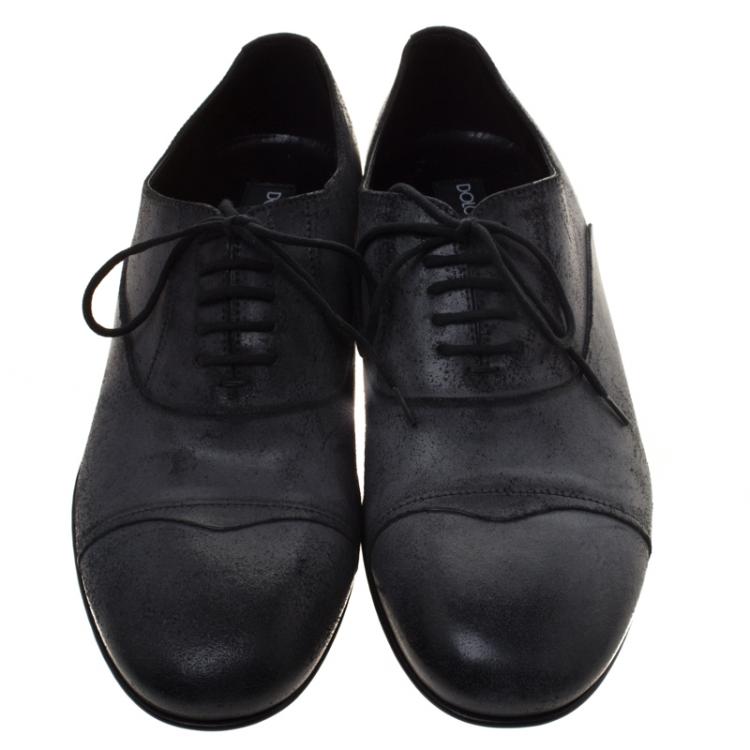 مملوكة مسبقًا Dolce & Gabbana Two Tone Leather Oxfords Size 40.5