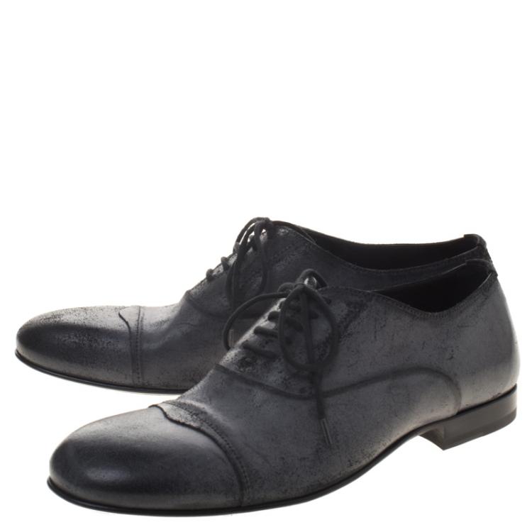 مملوكة مسبقًا Dolce & Gabbana Two Tone Leather Oxfords Size 40.5