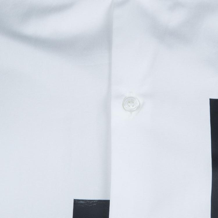 Pre Owned DSquared2 Monochrome Button-down Short Sleeve Cotton Shirt XXL