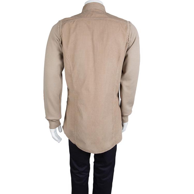 Pre Owned Dsquared  Beige Corduroy Button Front Shirt XXL