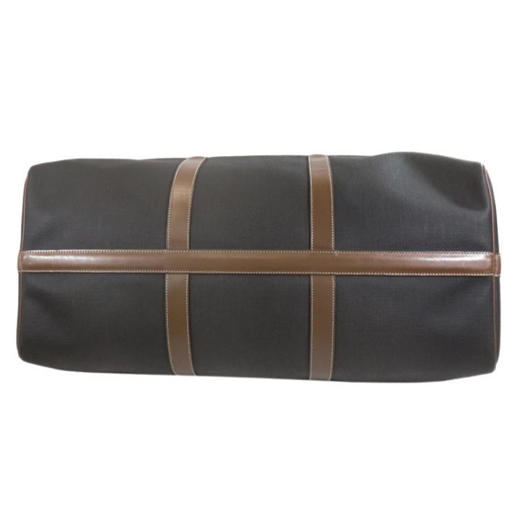 Pre Owned Dunhill Grey Coated Canvas Duffel Bag