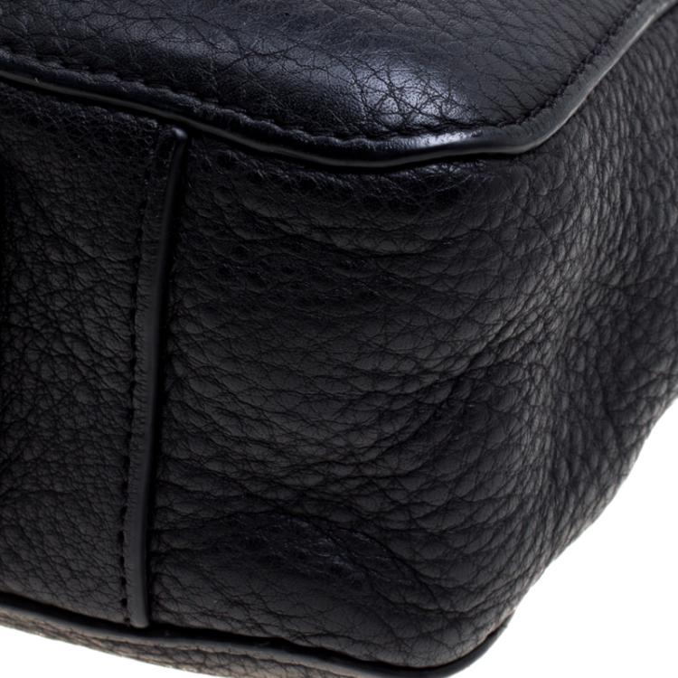 Pre Owned Dunhill Black Leather Business Briefcase