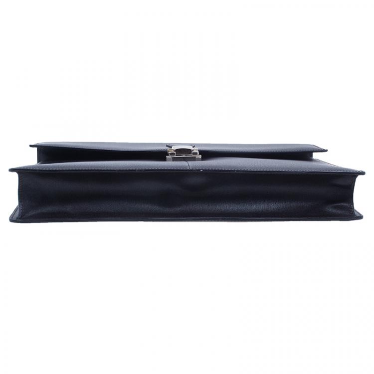 Pre Owned Dunhill Black Leather Confidential Briefcase