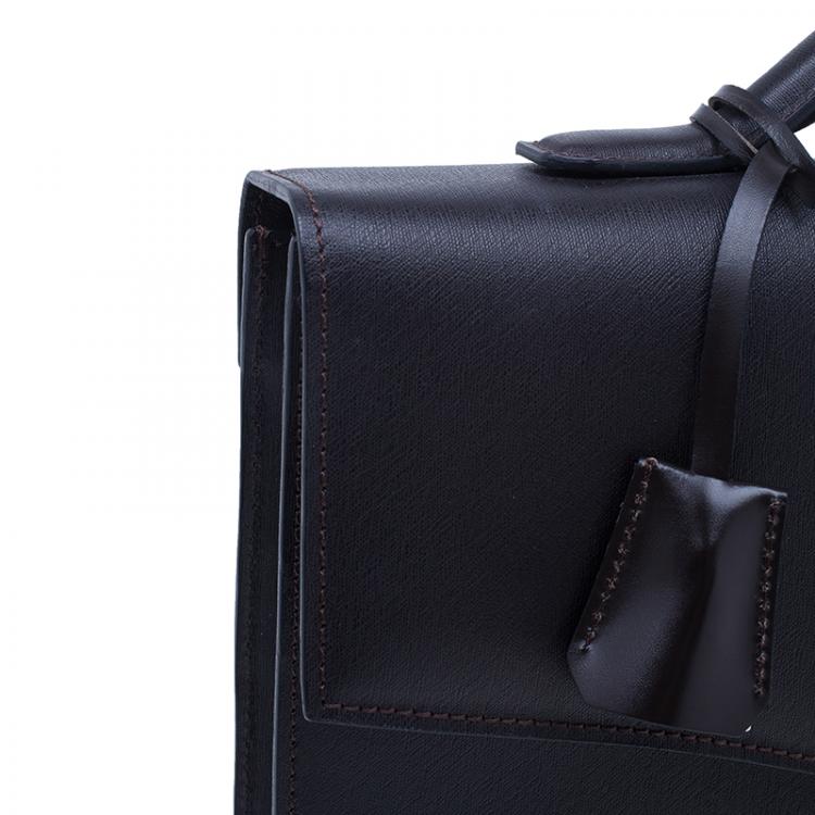 Pre Owned Dunhill Black Leather Confidential Briefcase