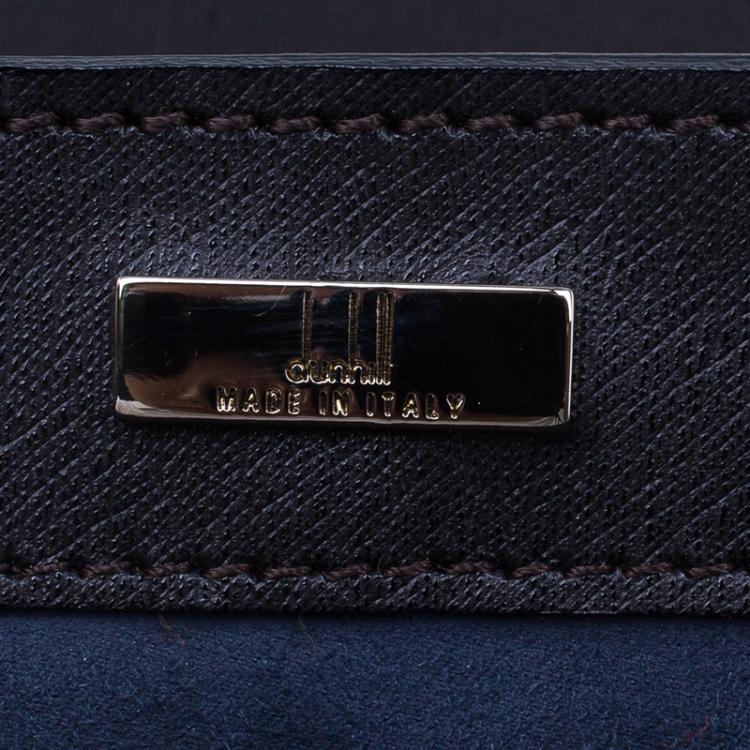 Pre Owned Dunhill Black Leather Confidential Briefcase