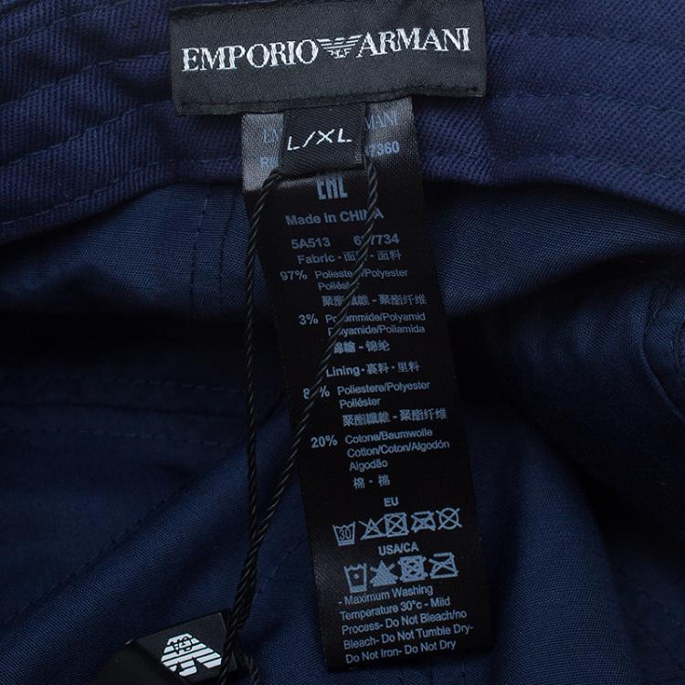 Pre Owned Emporio Armani Blue Logo Cap Size L - XL 