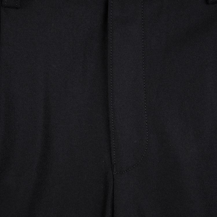 Pre Owned Emporio Armani Black Felt Zip Detail Pleated Trousers XXL