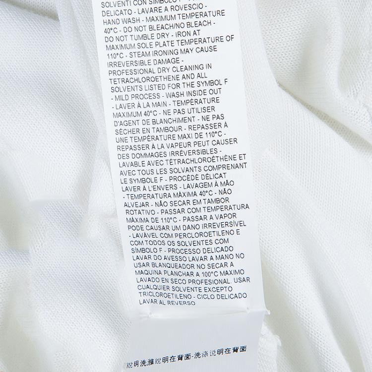 Pre Owned Emporio Armani White Perforated Colorblock Sweater L