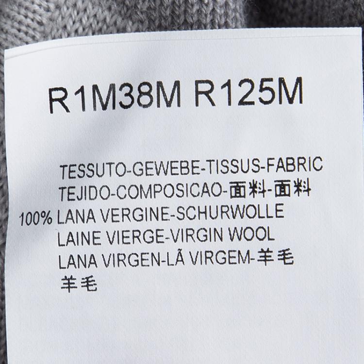مملوكة مسبقًا Emporio Armani Grey Wool Geometric Pattern Sweater XXL