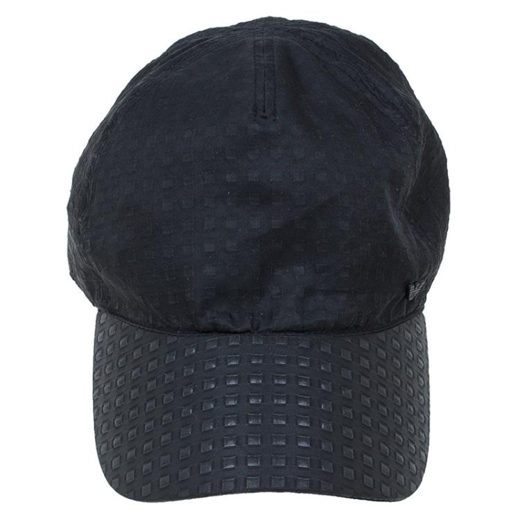 Pre Owned Emporio Armani Black Baseball Cap Size L