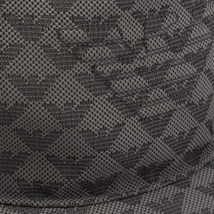 Pre Owned Emporio Armani Grey Monogram Baseball Cap Size M