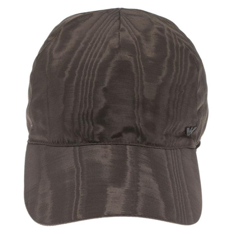 Pre Owned Emporio Armani Brown Baseball Cap Size M