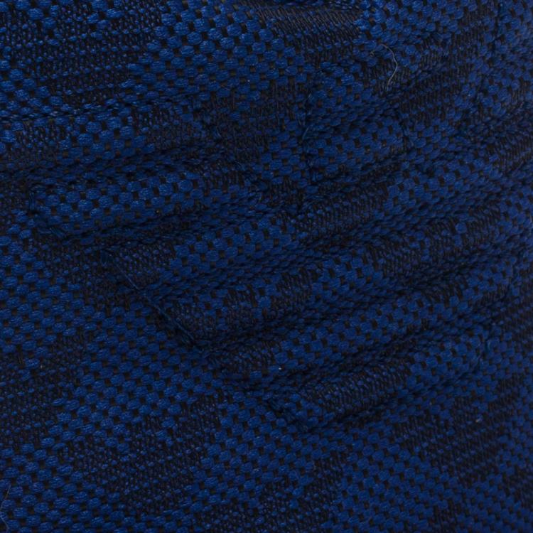 Pre Owned Emporio Armani Blue Monogram Baseball Cap Size L