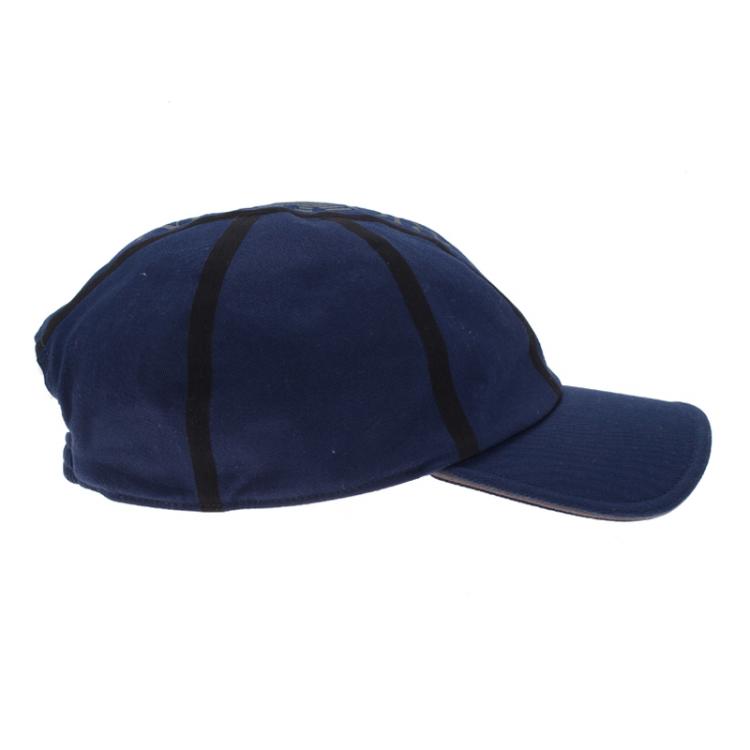Pre Owned Emporio Armani Navy Blue Logo Baseball Cap Size L/XL