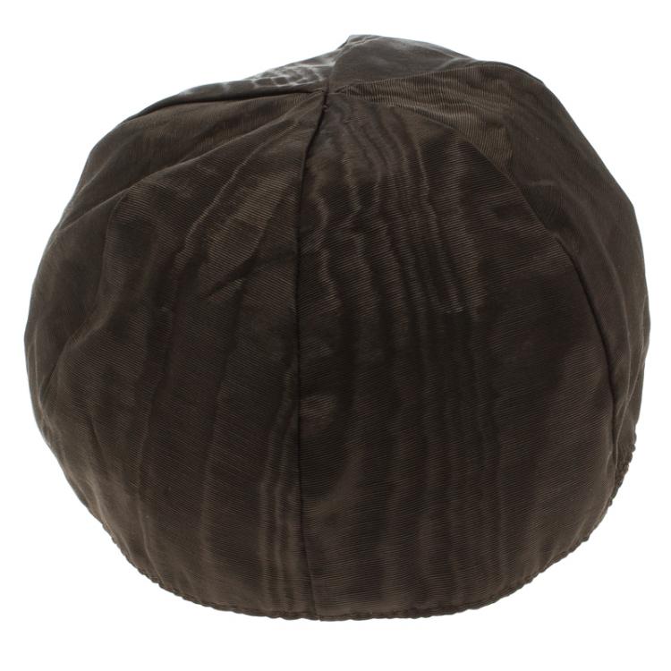 Pre Owned Emporio Armani Brown Moire Baseball Cap M
