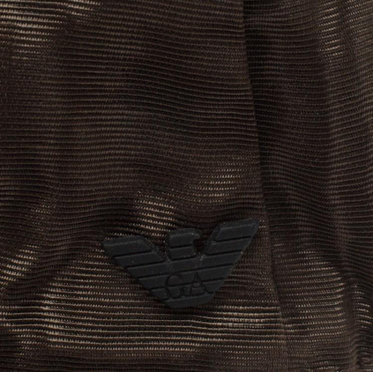 Pre Owned Emporio Armani Brown Moire Baseball Cap M
