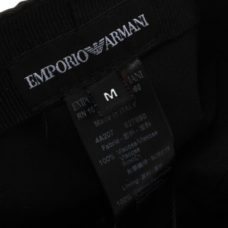 Pre Owned Emporio Armani Brown Moire Baseball Cap M