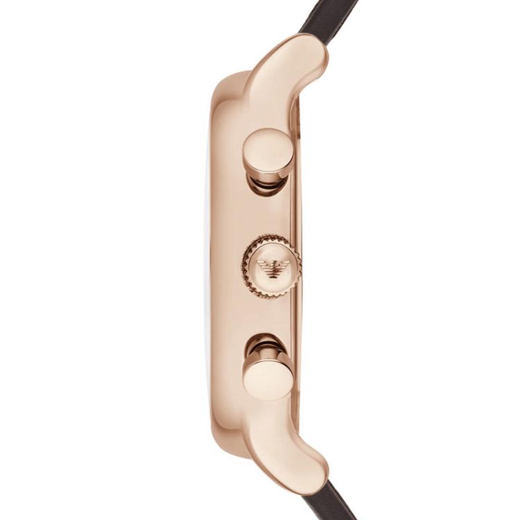 مملوكة مسبقًا Emporio Armani Grey Gold-Plated Stainless Steel AR1931 Men's Wristwatch 46MM
