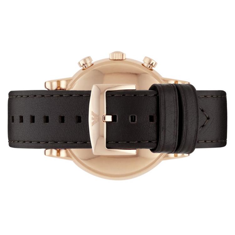 مملوكة مسبقًا Emporio Armani Grey Gold-Plated Stainless Steel AR1931 Men's Wristwatch 46MM