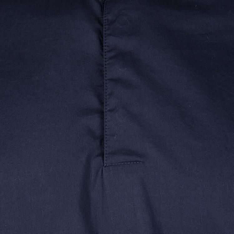Pre Owned Emporio Armani Navy Blue Cotton Elasticized Bottom Detail Polo T-Shirt XL